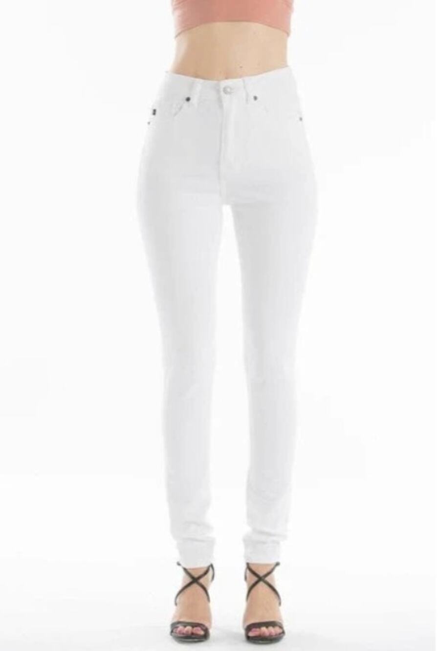 Kancan White Skinny Jeans Size 3/25 Style KC7110WT Cut 6372